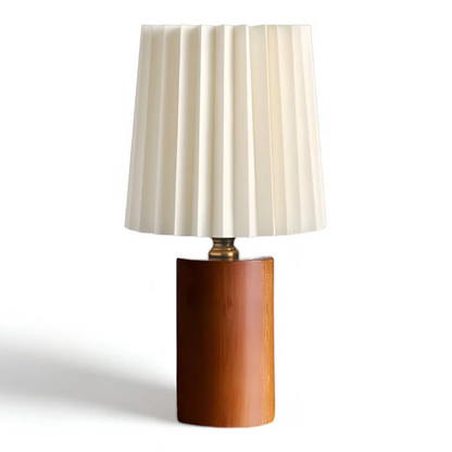 LED Tischlampe im Skandi-Design aus Holz