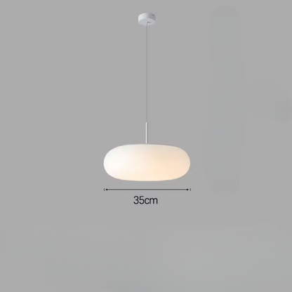 Nyxora | Moderne Hängeleuchte in Creme im minimalistischen Kronleuchterstil mit warmem LED-Licht
