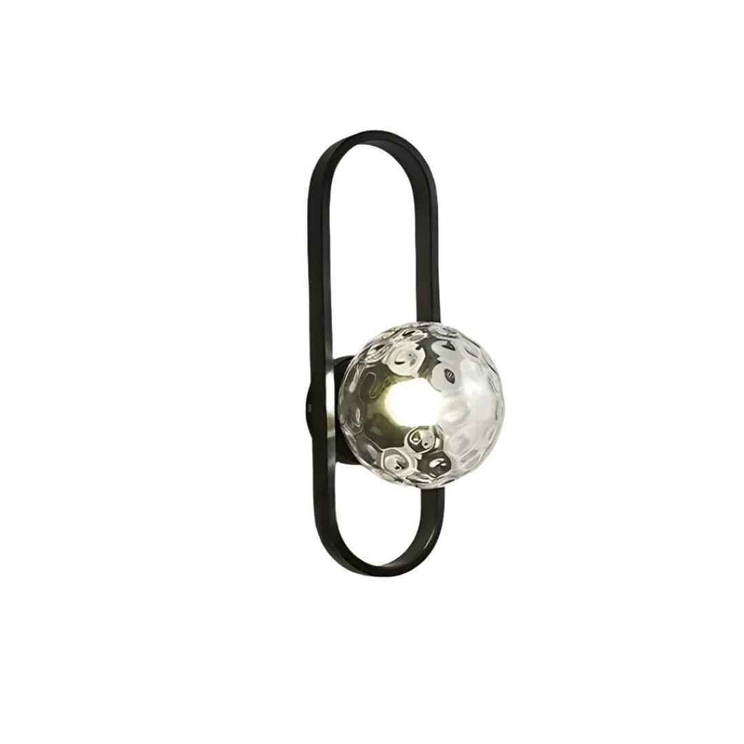 Luxe Glas Wandleuchte Innen | Elegante Wandbeleuchtung | Warmes Licht | Glas & Metall