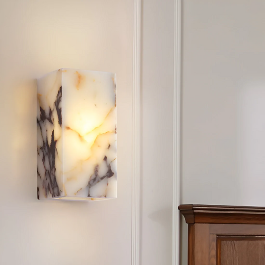 Xera Verto | Wandlampe aus Naturstein mit Marmorstruktur