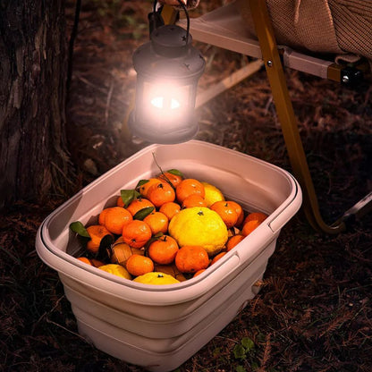 Faltbarer Campingkorb | Zusammenklappbar & Selbststehend | Stabiler Kunststoff