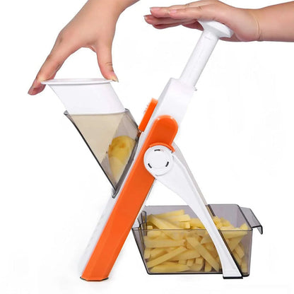 SliceMaster Pro | Verstelbare 5-in-1 groentesnijder van roestvrij staal