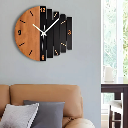 Vesper | Große Wanduhr aus Holz – stilvolles Statement für Ihr Wohnzimmer