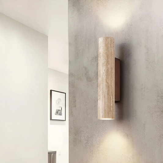 WabiMarble Calm | Marmer‑LED‑Wandleuchte im Wabi‑Sabi‑Stil