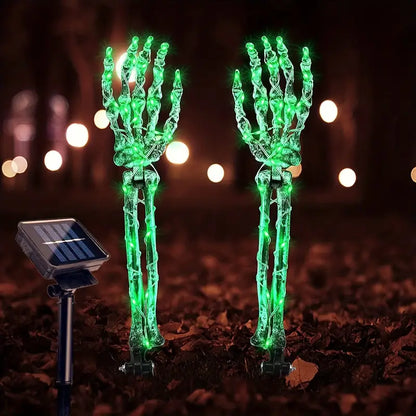 Halloween Solar Skelett Arme – Leuchtende Schädel für Garten & Deko