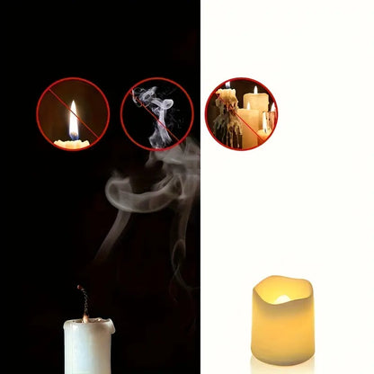 Halloween & Weihnachten LED Teelichter Set – 24 flammenlose Kerzen mit Glitzer & warmem Licht