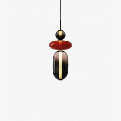Elegante Designer-Hängelampe – Modernes Buntglas