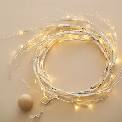 Halloween & Weihnachten LED Zweig Girlande – 180 cm Deko mit 48 LEDs & Timer