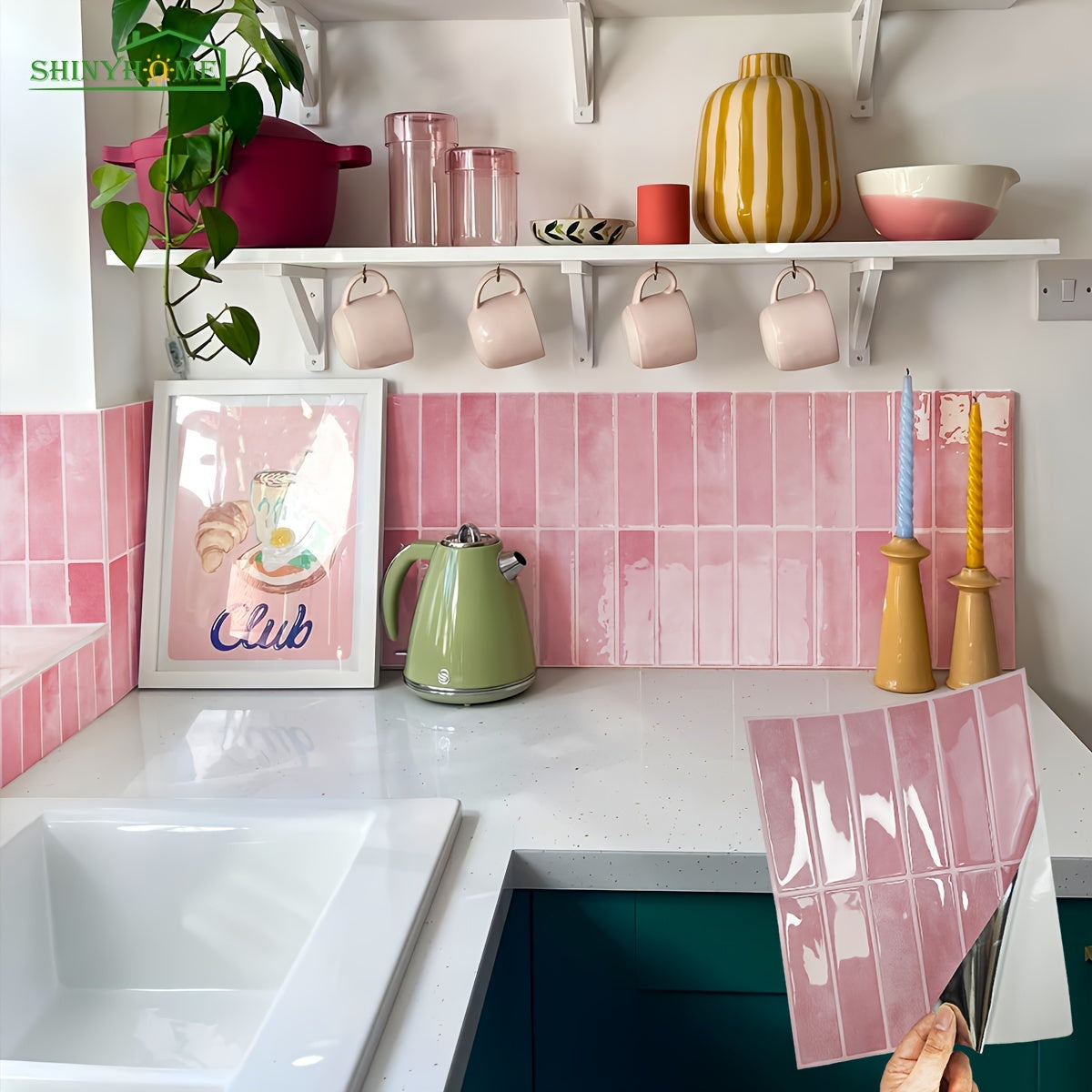 WallStyle 3D Set | Selbstklebende 3D-Wandfliesen für zeitgemäßes Interieur