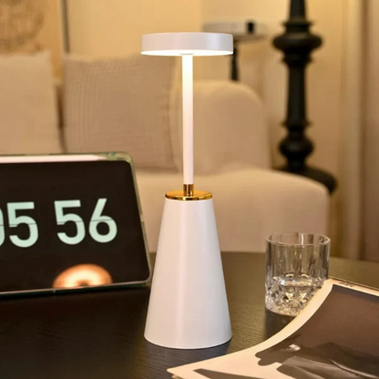 Gleon Lumo | Wiederaufladbare kabellose LED Tischleuchte mit Touch‑Bedienung