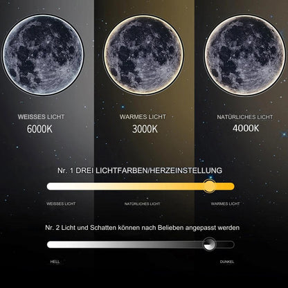 Lunora | Dimmbare LED-Wandleuchte im Mond-Design für stilvolle Wohnakzente