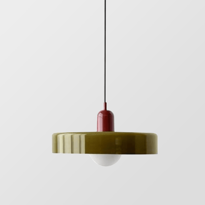 Lunari Halo | Hängeleuchte aus farbigem Glas im Bauhaus-Stil