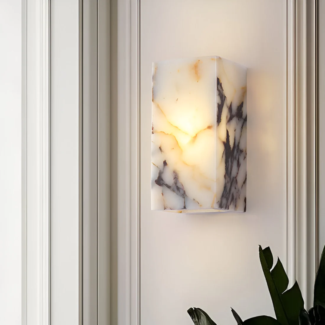 Xera Verto | Wandlampe aus Naturstein mit Marmorstruktur