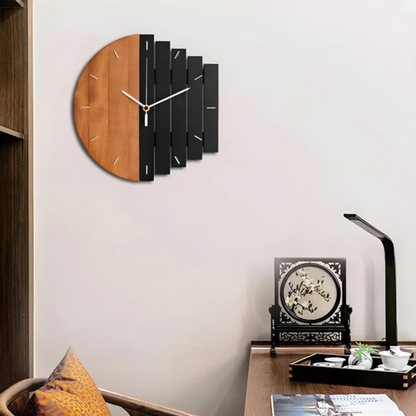 Vesper | Große Wanduhr aus Holz – stilvolles Statement für Ihr Wohnzimmer