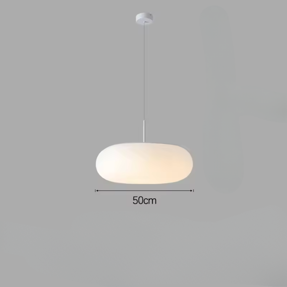 Nyxora | Moderne Hängeleuchte in Creme im minimalistischen Kronleuchterstil mit warmem LED-Licht