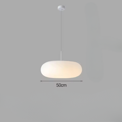 Nyxora | Moderne Hängeleuchte in Creme im minimalistischen Kronleuchterstil mit warmem LED-Licht