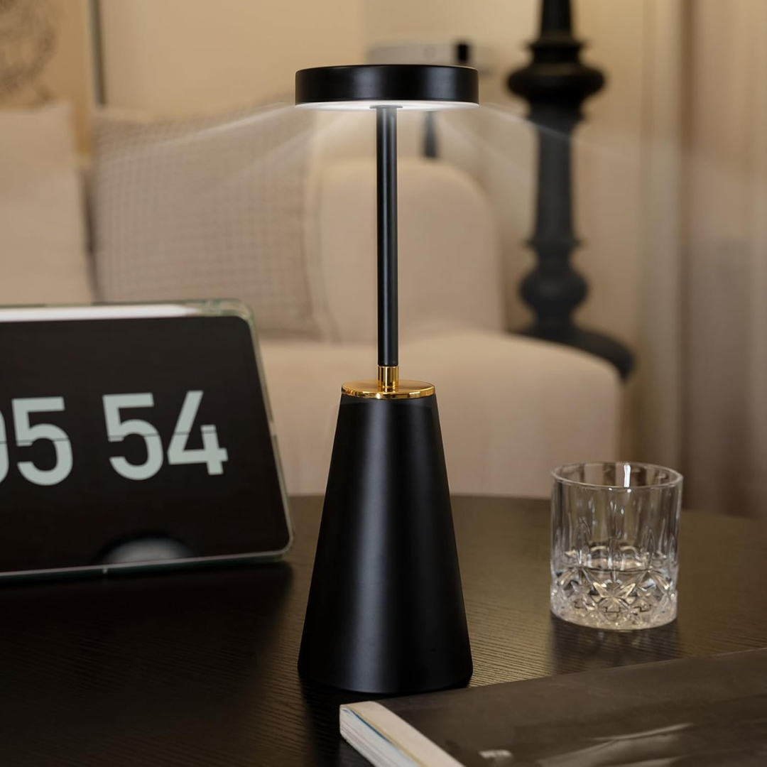 Gleon Lumo | Wiederaufladbare kabellose LED Tischleuchte mit Touch‑Bedienung