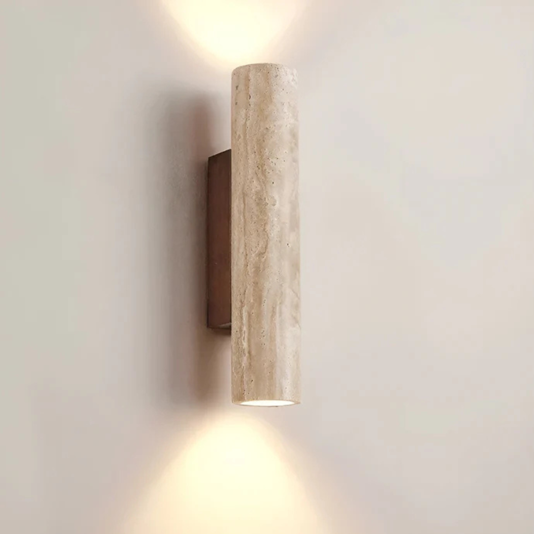 WabiMarble Calm | Marmer‑LED‑Wandleuchte im Wabi‑Sabi‑Stil
