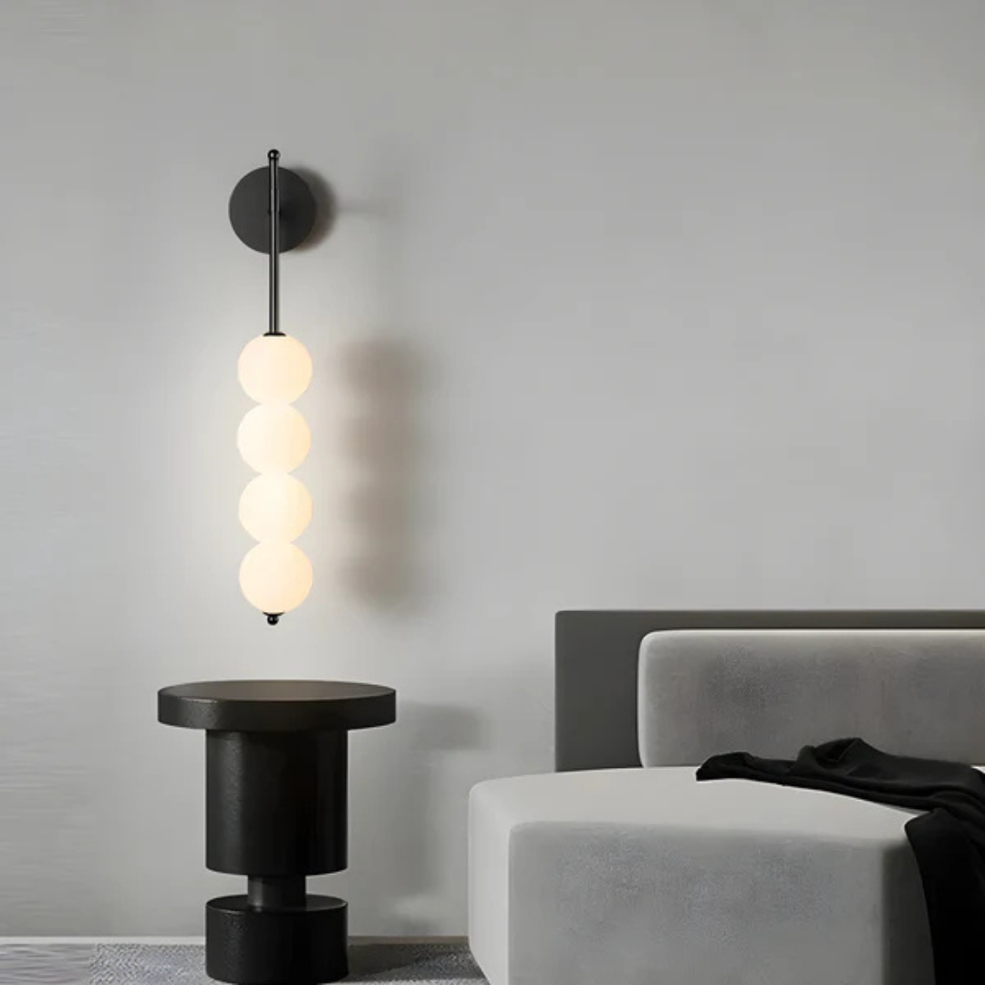 Moderne Luxus Wandleuchte Innen | Warmes LED-Licht | Minimalistisches Design | Metall & Glas