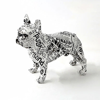 Bulldoro Graffitino | Farbintensive Dekofigur eines French Bulldogs aus Kunstharz