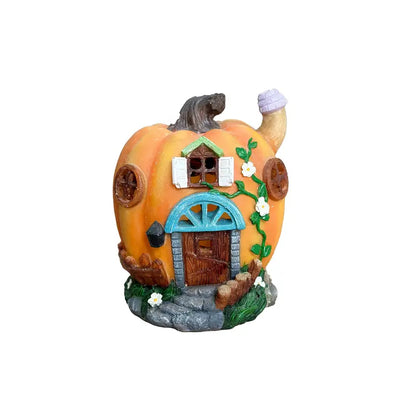Halloween Solar Kürbishaus – LED Märchen-Dekoleuchte für Garten & Terrasse