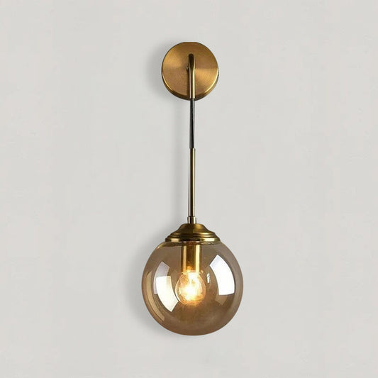 Glas-wandlamp bolvorm – elegante melkglaslamp met modern hangontwerp