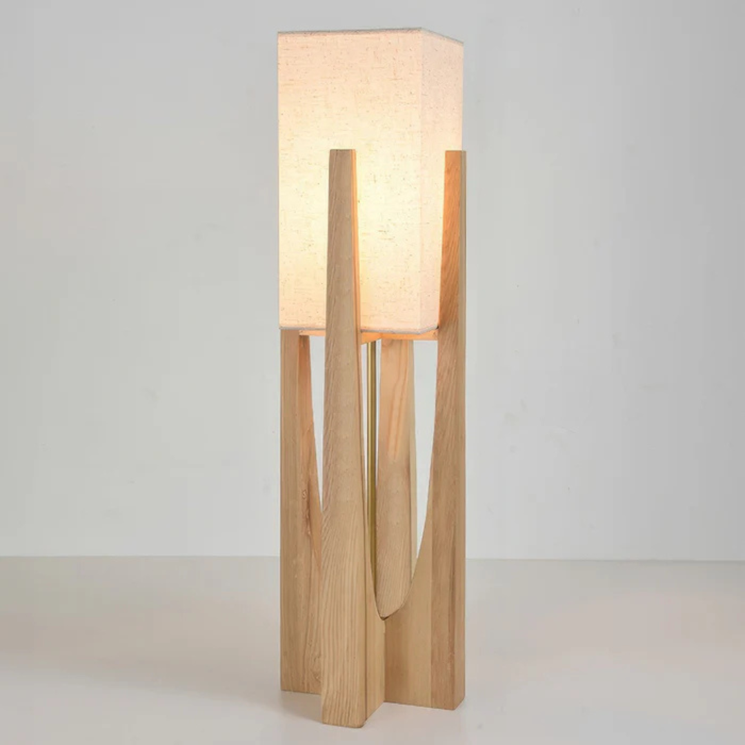 Luxora Nami | Holz‑Tischleuchte im japanischen Stil