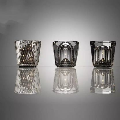 Lumex | Kabellose Kristall‑Tischlampe im modernen Design