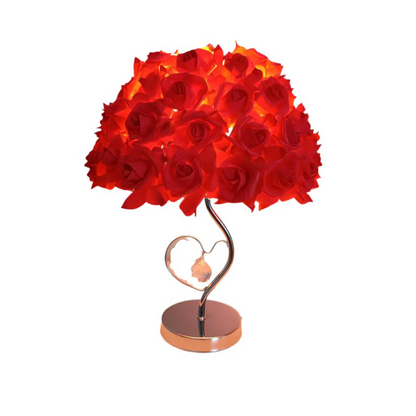 Celestria Valea | Romantische LED Tischleuchte mit Stoffschirm