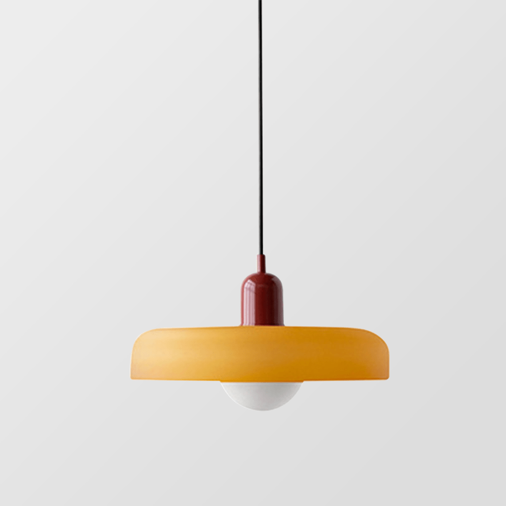Lunari Halo | Hängeleuchte aus farbigem Glas im Bauhaus-Stil