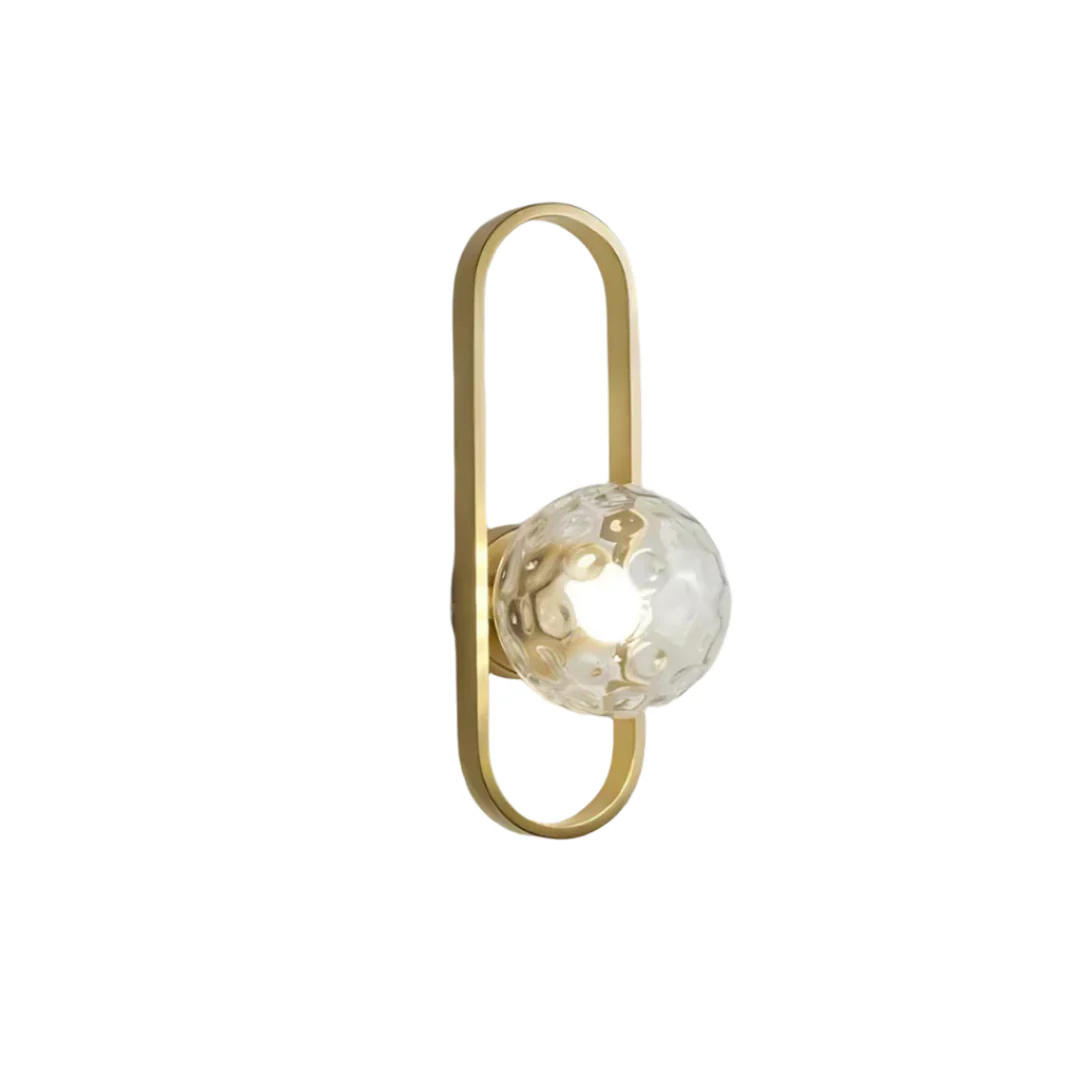 Luxe Glas Wandleuchte Innen | Elegante Wandbeleuchtung | Warmes Licht | Glas & Metall