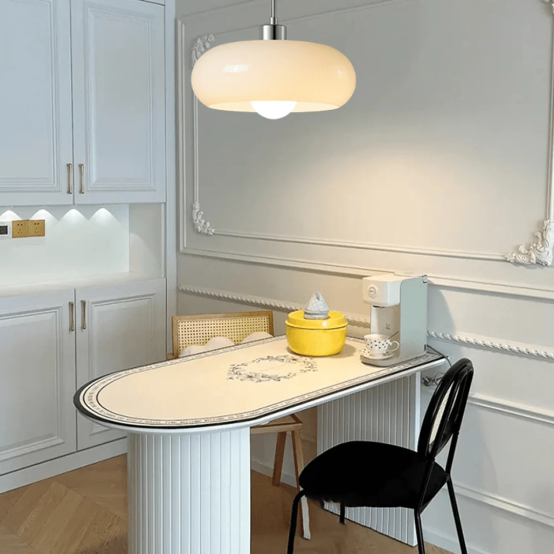 Cornelia | Glas-Hängelampe mit LED für Esszimmer & Wohnzimmer