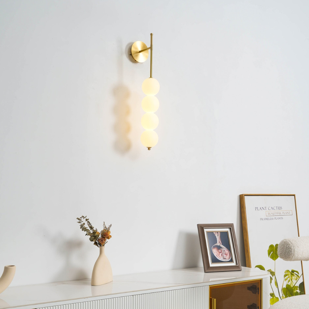 Moderne Luxus Wandleuchte Innen | Warmes LED-Licht | Minimalistisches Design | Metall & Glas