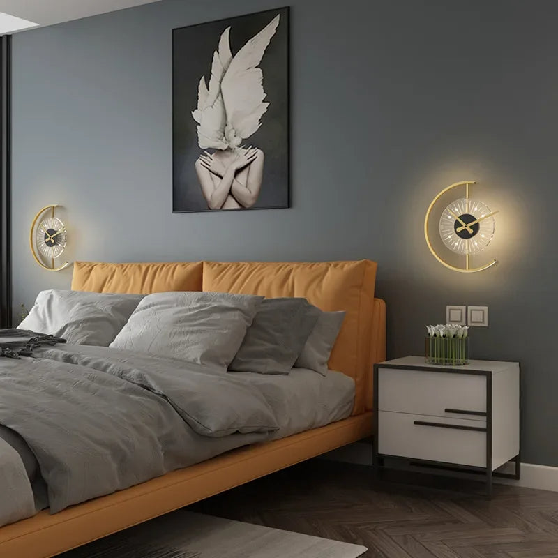 Lumano | Moderne LED-Wandlampe im Uhrendesign mit Dimmfunktion