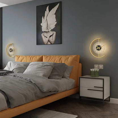Lumano | Moderne LED-Wandlampe im Uhrendesign mit Dimmfunktion