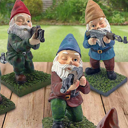 Drelix – Militärischer Gartenzwerg | Originelle Dekofigur für Garten & Terrasse