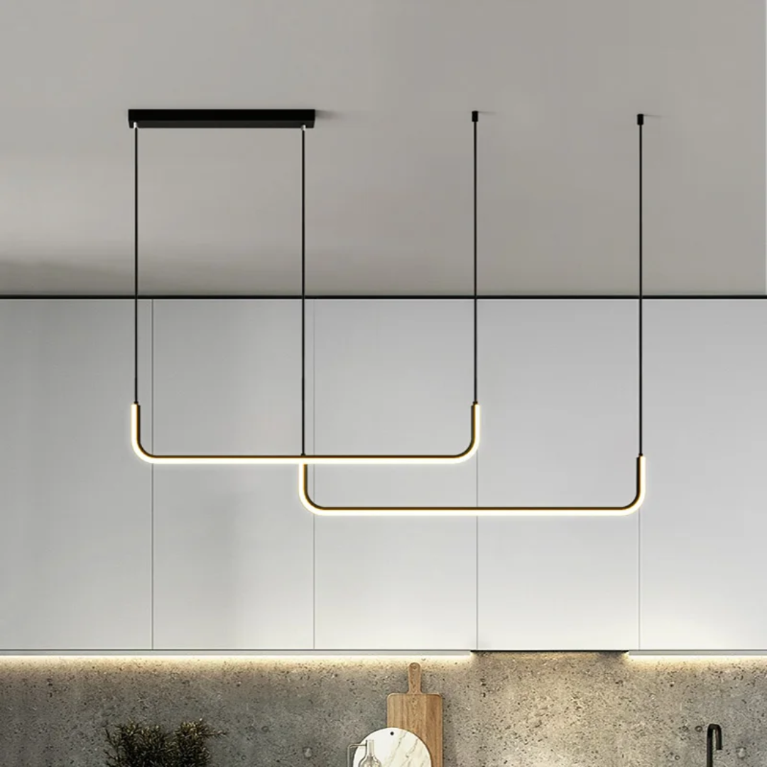 Dymor Elin | Exklusive Design Pendelleuchte aus Metall und Glas