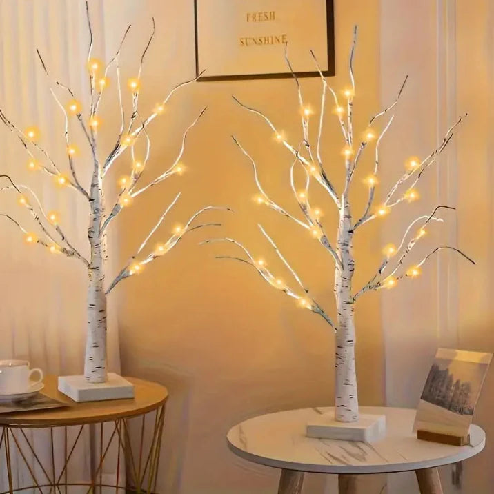2-delige set LED berkenboom lampen (24 LEDs) – kerst- & decoratieverlichting