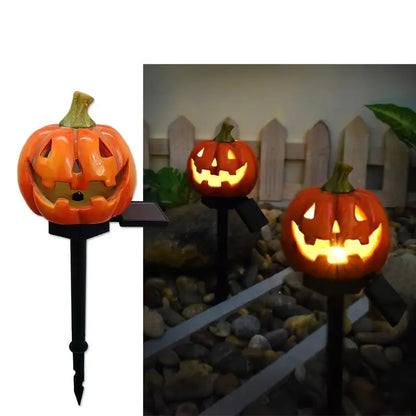 Halloween Solar Kürbis Lichter – Wetterfeste LED Gartenlampen für Außen & Partydeko