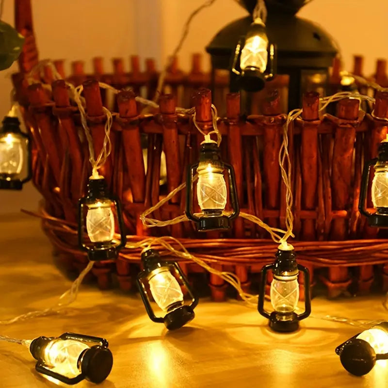 Halloween Kerosin Flaschen Lichterkette – LED Partydeko für Innen & Außen