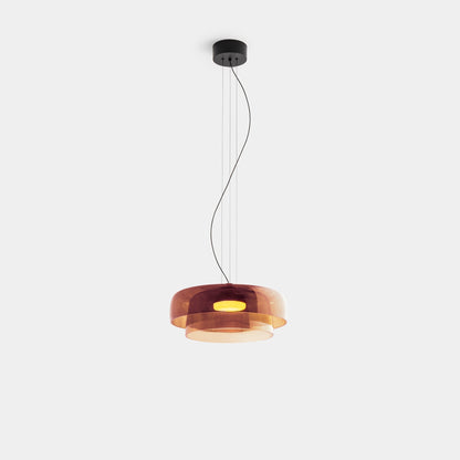 Veylum | Skandinavische Glas Pendelleuchte mit Opalschirm