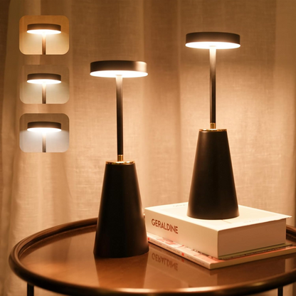 Gleon Lumo | Wiederaufladbare kabellose LED Tischleuchte mit Touch‑Bedienung
