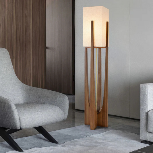 Luxora Nami | Holz‑Tischleuchte im japanischen Stil