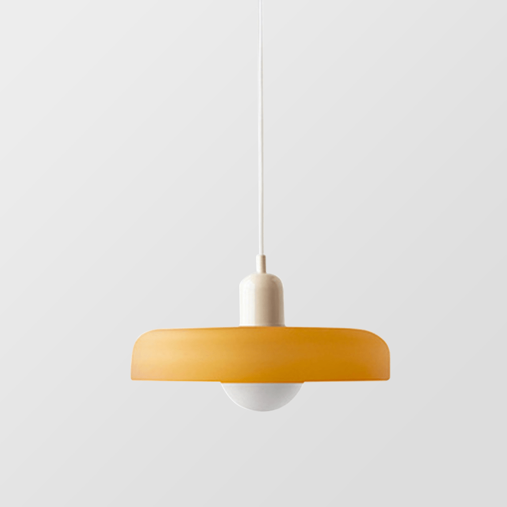 Lunari Halo | Hängeleuchte aus farbigem Glas im Bauhaus-Stil