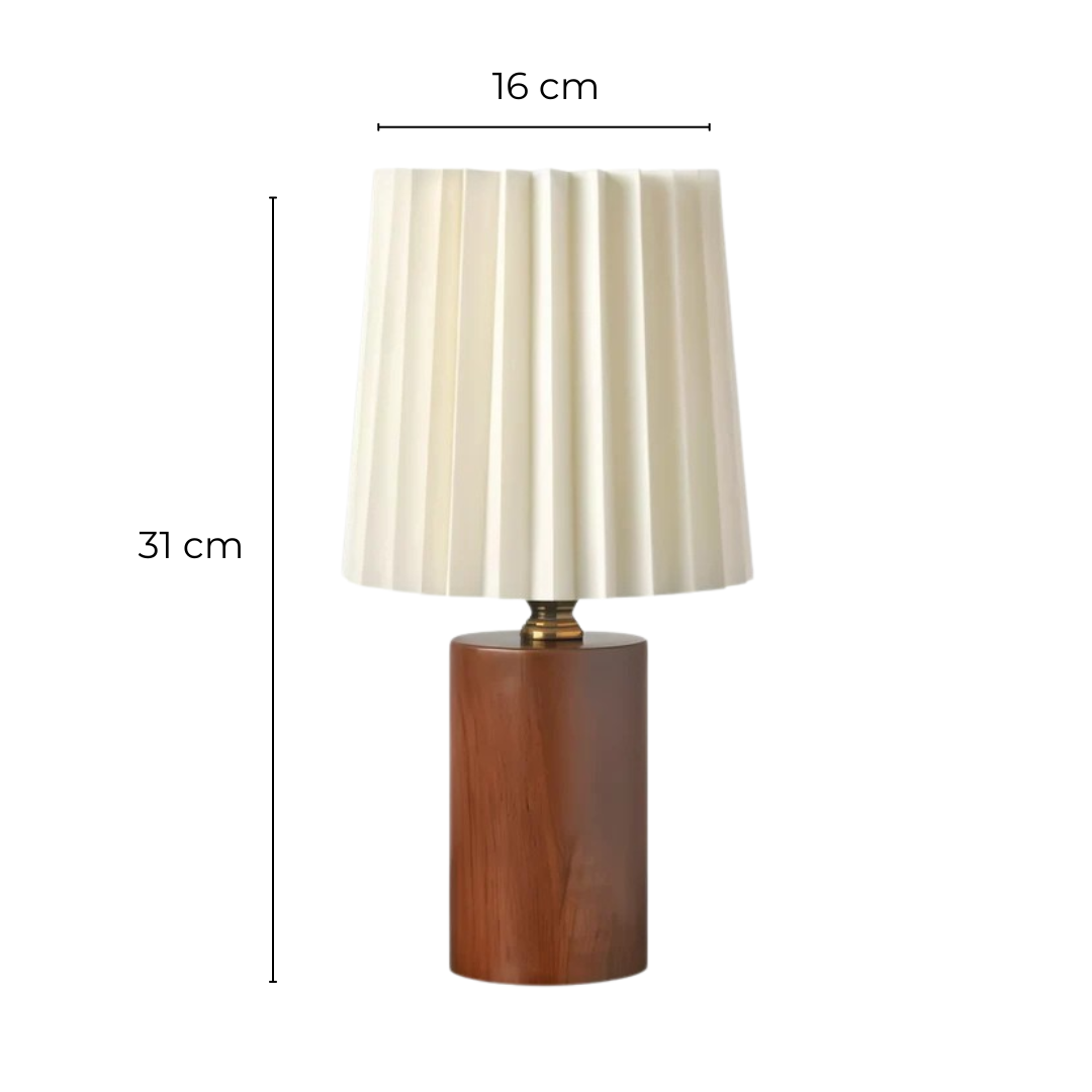 LED Tischlampe im Skandi-Design aus Holz