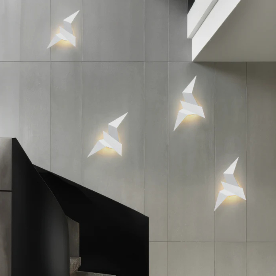 Akaru Origami | Skulpturale LED Wandleuchte im japanischen Design