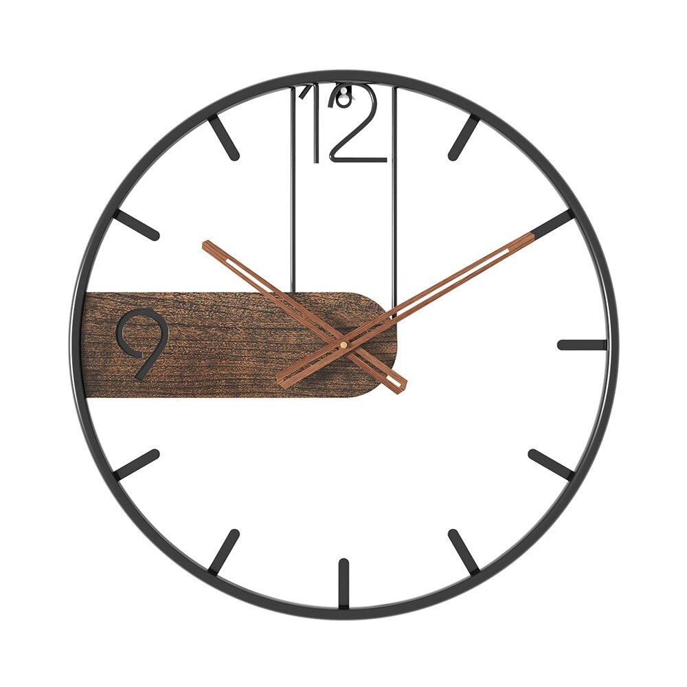 TimberLine | Minimalistische Wanduhr aus Walnussholz & Edelstahl | Zeitlose Schönheit für modernes Wohndesign
