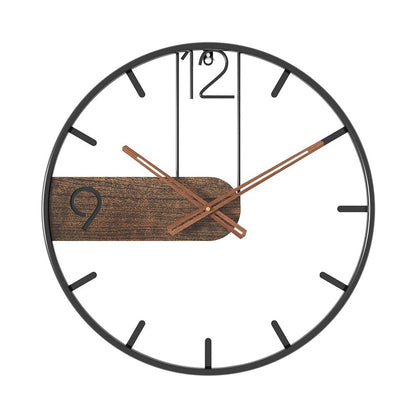 TimberLine | Minimalistische Wanduhr aus Walnussholz & Edelstahl | Zeitlose Schönheit für modernes Wohndesign