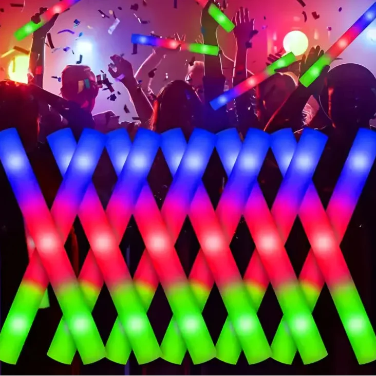 Halloween LED Schaumstoff Sticks – Bunte Partylichter für Events & Festivals (12 Stück)