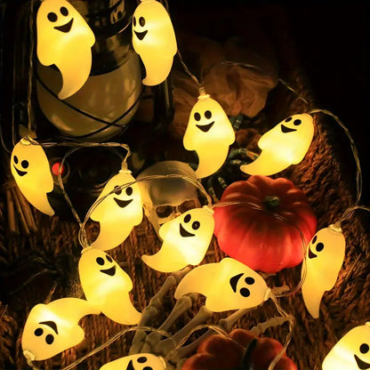 Halloween Lichterkette – Batteriebetriebene LED-Deko für gruselige Partys